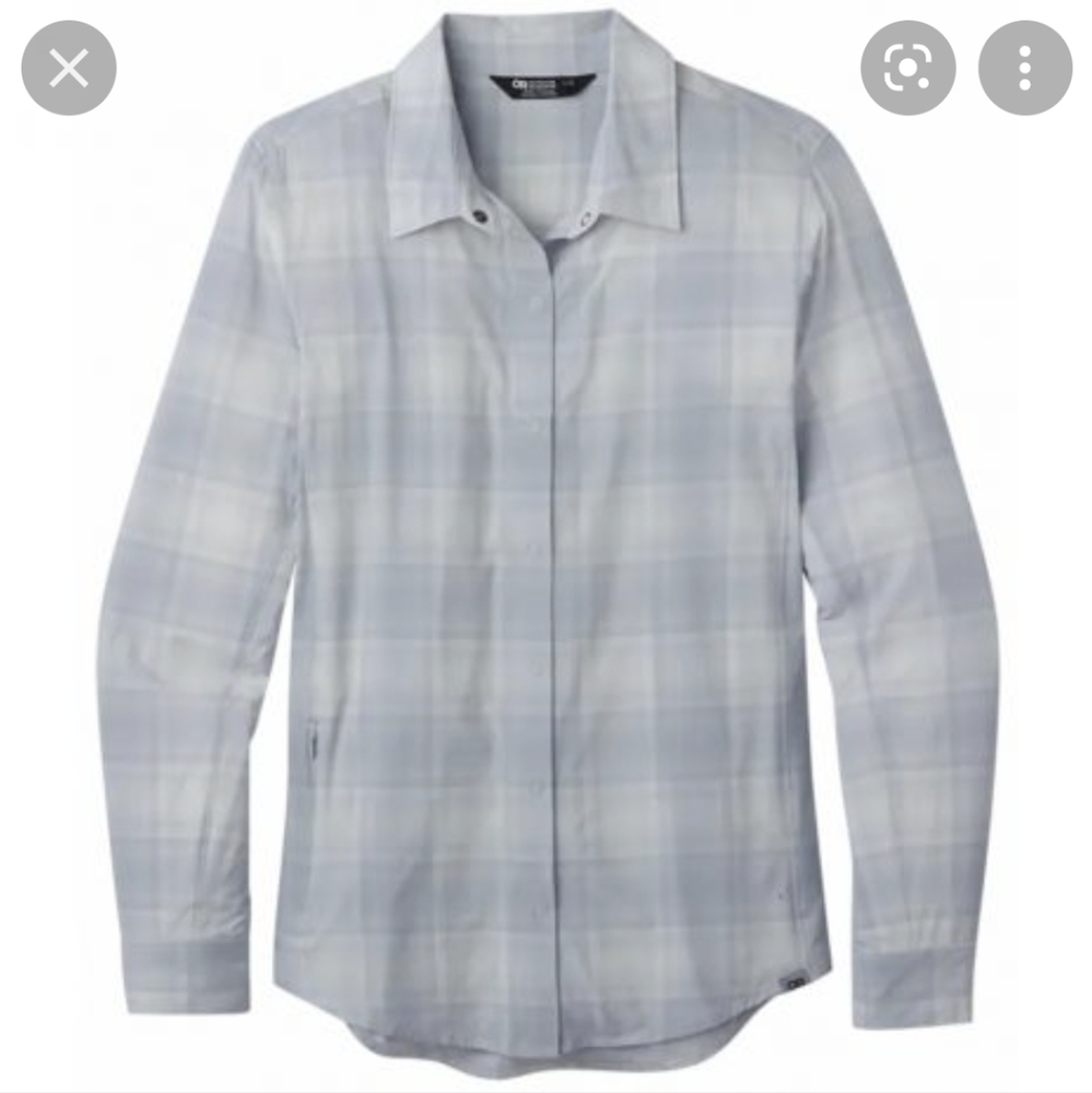 NWT - Outdoor Research Astroman Long Sleeve Sunshirt - Titanium Plaid XS